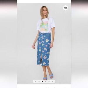 NUBILLY SKIRT - Light Blue Denim